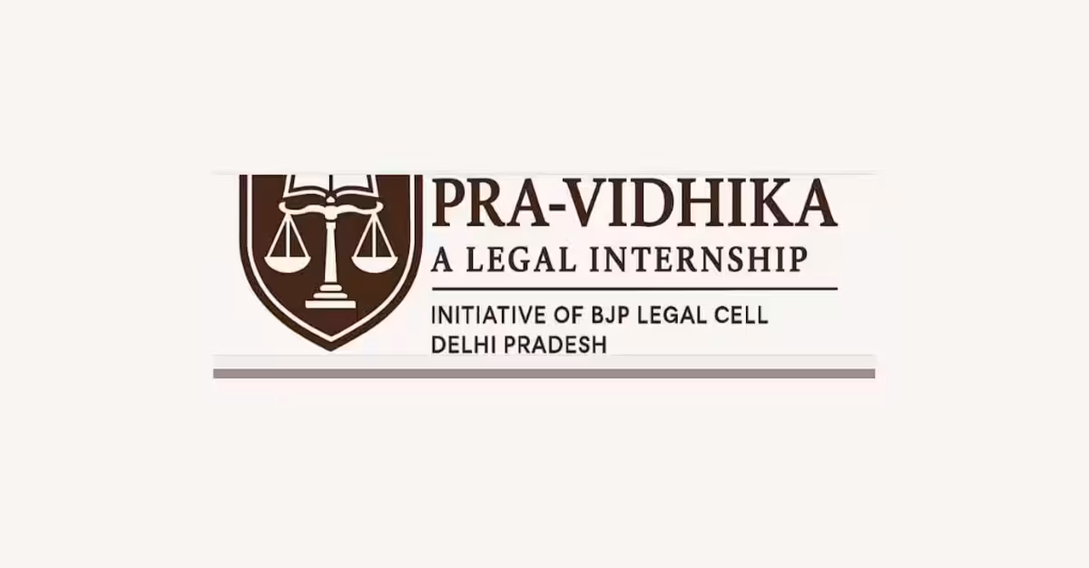 BJP Legal Cell Internship 2025 – Apply Now for Pra-Vidhika and Vidhayika Programs