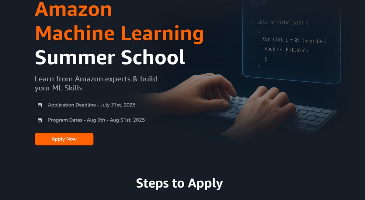 Amazon ML Summer School 2025 Learn Machine Learning from Amazon Experts for Free